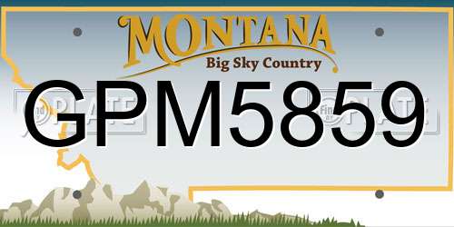 GPM5859 Montana License Plate