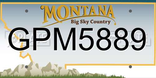 GPM5889 Montana License Plate