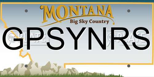 GPSYNRS Montana License Plate