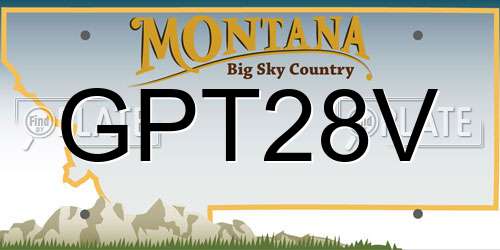 GPT28V Montana License Plate