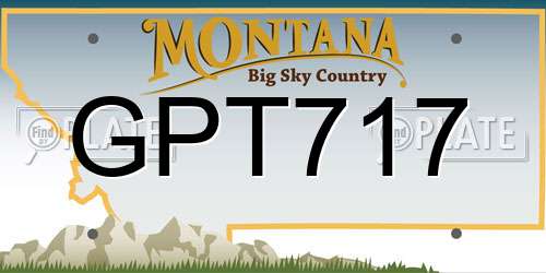 GPT717 Montana License Plate