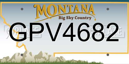 GPV4682 Montana License Plate