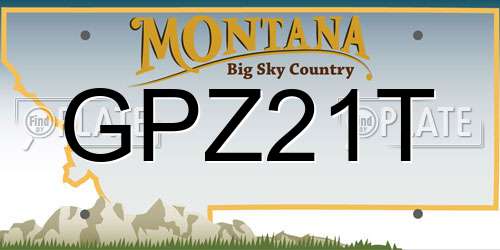 GPZ21T Montana License Plate