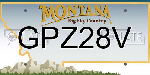 GPZ28V Montana License Plate