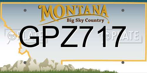 GPZ717 Montana License Plate