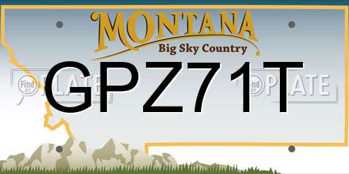 GPZ71T Montana License Plate