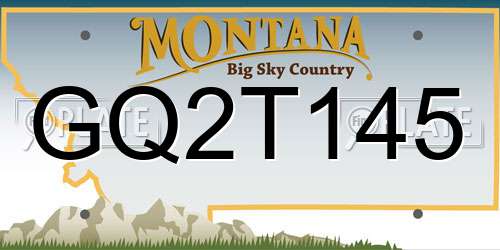 GQ2T145 Montana License Plate