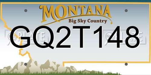 GQ2T148 Montana License Plate