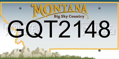 GQT2148 Montana License Plate