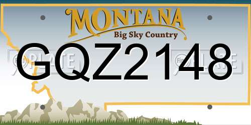 GQZ2148 Montana License Plate
