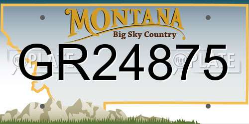 GR24875 Montana License Plate
