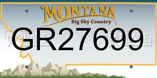 GR27699 Montana License Plate