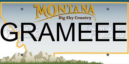 GRAMEEE Montana License Plate