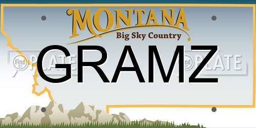 GRAMZ Montana License Plate