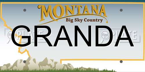 GRANDA Montana License Plate
