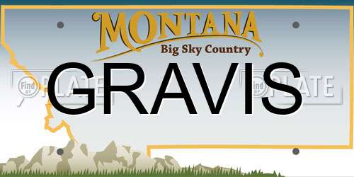 GRAVIS Montana License Plate
