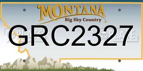 GRC2327 Montana License Plate