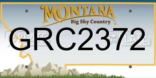 GRC2372 Montana License Plate