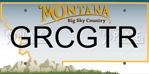 GRCGTR Montana License Plate