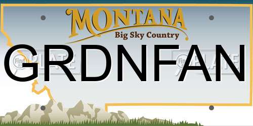GRDNFAN Montana License Plate