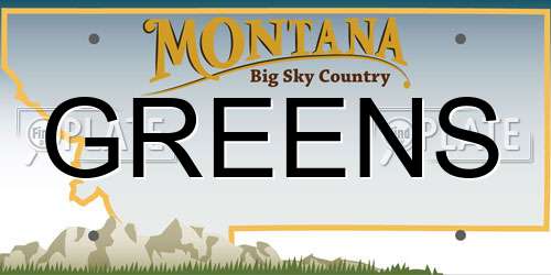 GREENS Montana License Plate