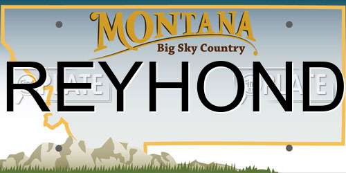 GREYHONDA Montana License Plate