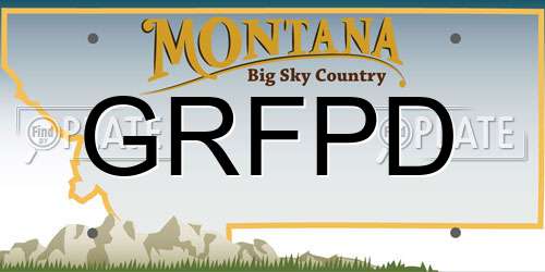 GRFPD Montana License Plate