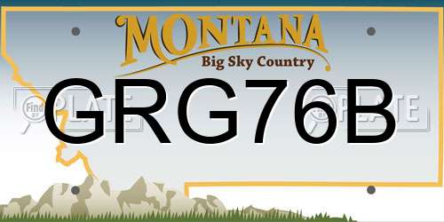 GRG76B Montana License Plate