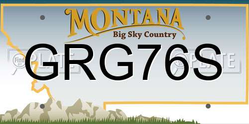 GRG76S Montana License Plate