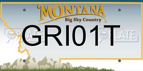 GRI01T Montana License Plate