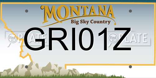 GRI01Z Montana License Plate