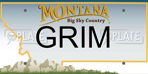 GRIM Montana License Plate
