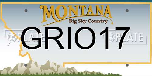 GRIO17 Montana License Plate