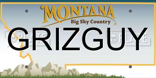 GRIZGUY Montana License Plate