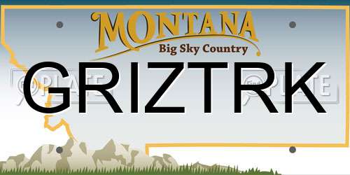 GRIZTRK Montana License Plate
