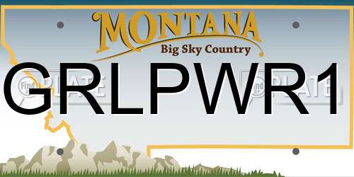 GRLPWR1 Montana License Plate