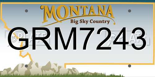 GRM7243 Montana License Plate