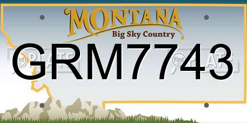GRM7743 Montana License Plate