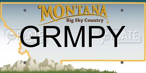 GRMPY Montana License Plate