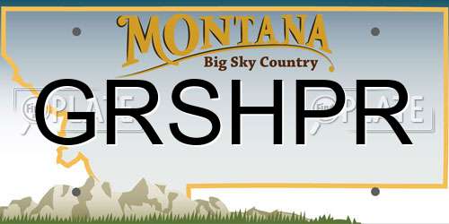 GRSHPR Montana License Plate
