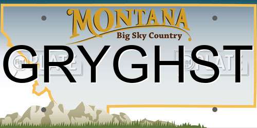 GRYGHST Montana License Plate