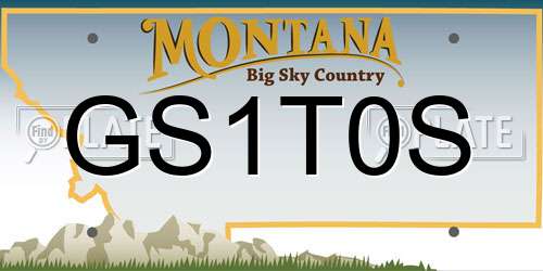 GS1T0S Montana License Plate