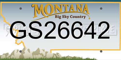 GS26642 Montana License Plate