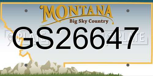 GS26647 Montana License Plate