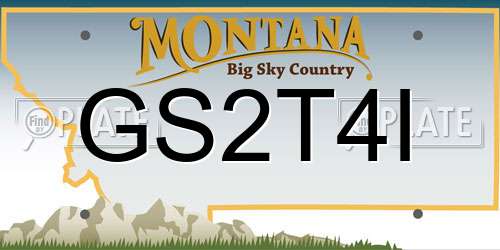 GS2T4I Montana License Plate