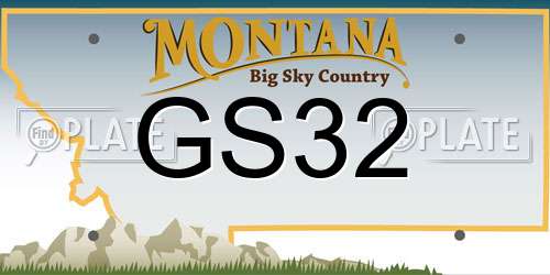 GS32 Montana License Plate