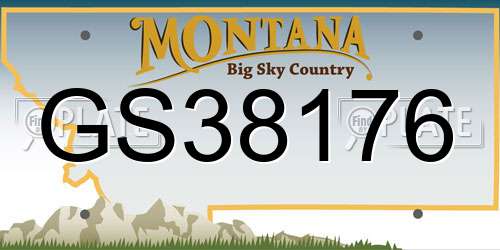 GS38176 Montana License Plate