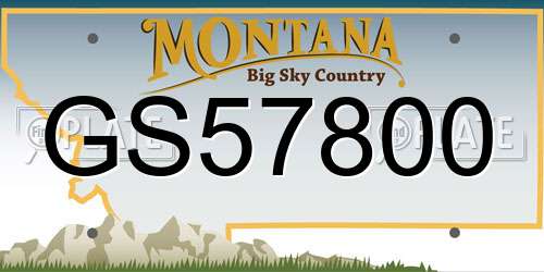 GS57800 Montana License Plate