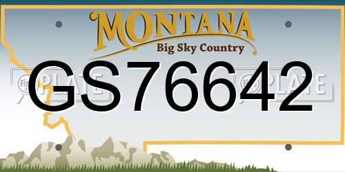 GS76642 Montana License Plate