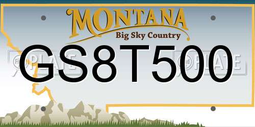 GS8T500 Montana License Plate